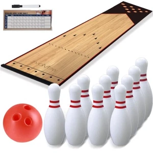 Mini Kids Bowling Set – Bowling Pins & Ball Game Set – Full Bowling Alley Gam... - Picture 1 of 7