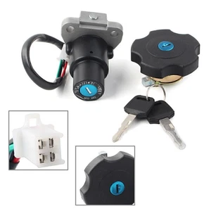 Ignition Switch Fuel Gas Cap Seat Lock Key Fit Yamaha XT600 TW200 XT225 Serow - Picture 1 of 10