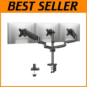 Triple Monitor Stand Mount - Gas Spring Arms, 27" Screens - Picture 1 of 10