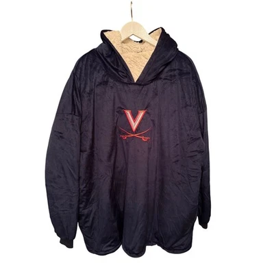 Sudadera con capucha forrada Sherpa azul marino University of Virginia Cavaliers Foto 1 de 4
