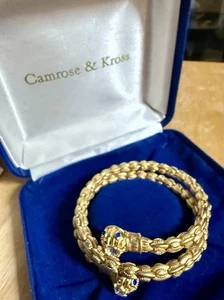 Vintage JBK Camrose Kross Kennedy goldfarben Wickel Spule Armreif Armband NEU CJ-N-1 - Bild 1 von 6