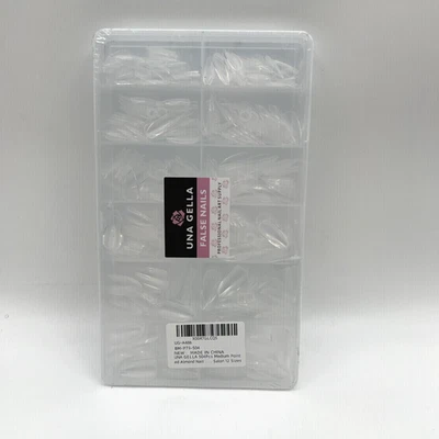 Una Gella Clear Gel Nail Tips Square No C Curve 504pcs French Style Square - Image 1 of 3