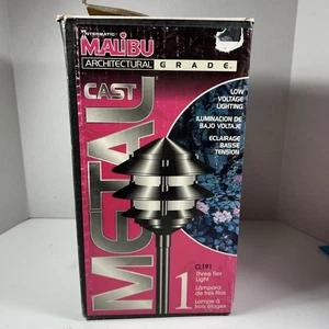 Intermatic Malibu Architectural Grade Outdoor Cast Metal Light Black CL191 - Picture 1 of 8