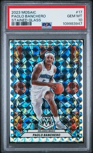 2023 Panini Mosaic Stained Glass Prizm Paolo Banchero PSA 10 #17 SSP Magic - Picture 1 of 2