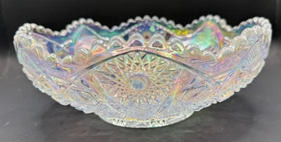 复古帝国玻璃狂欢节虹彩锯齿星爆破碗 - 8 — 第 1/4 张图片