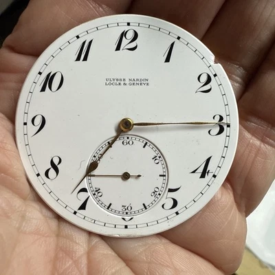 Винтажный швейцарский хронометр Ulysse Nardin с механизмом, в комплекте со стрелками и циферблатом - Изображение 1 из 4