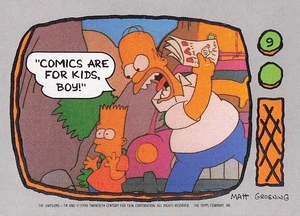 1990 Topps Los Simpson #9 Cómics son para niños, ¡niño! - Imagen 1 de 2