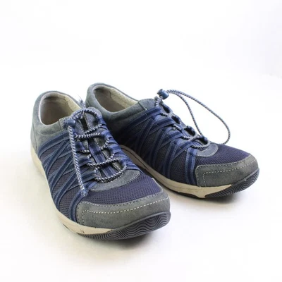 Scarpe Da Passeggio Sneakers Dansko Honor In Suede Blu Scuro Donna Taglia 7.5 - Immagine 1 di 4