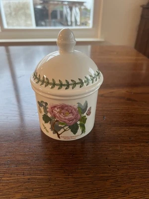 Tarro y tapa de baño Portmeirion Botanic Garden arbustivo peonía, Gran Bretaña 6"  Foto 1 de 4