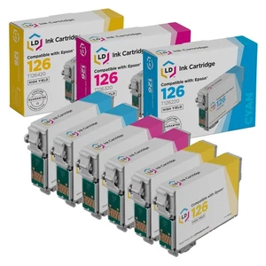 LD Products 6PK Replacement for Epson 126 High Yield Color Ink Cartridge Set - Picture 1 of 9