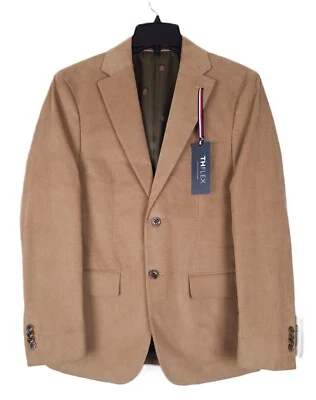 Abrigo deportivo Tommy Hilfiger para hombre ajuste moderno elástico pana caqui tostado 40L nuevo con etiquetas Foto 1 de 4