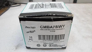 Qty 10 - Panduit CMBA75IWY Mini-Com BNC COAX Coupler C 75 Ohm - Picture 1 of 8