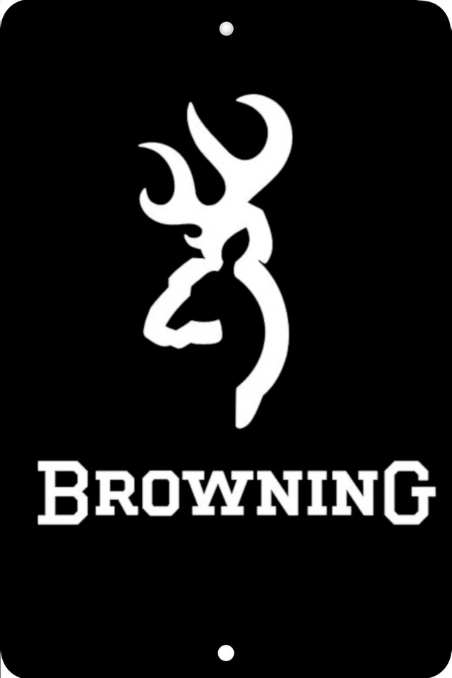 Browning, день рождения, домашний знак, домашний декор металлический алюминий, США, черный - Изображение 1 из 1