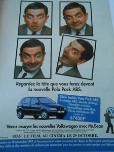 Publicté Advertising 1997  Nouvelle Polo Pack ABS Mr Bean - Picture 1 of 1