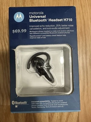 Motorola H710 Universal Bluetooth Headset Flip BOOM Wireless Earpiece Earphone - Image 1 of 4