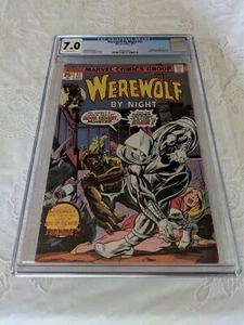 WEREWOLF BY NIGHT #32 CGC 7.0 WHITE PAGES! 1st MOON KNIGHT! 1975 MARVEL - Picture 1 of 4