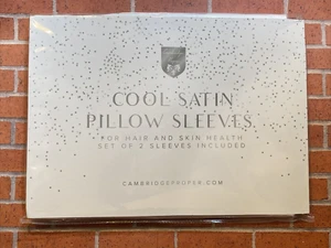 Set of 2 Cambridge Proper Cool Satin Pillow Sleeves ~ White - Picture 1 of 2