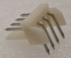 10 Pcs 171826-4 AMP-TE Pin Header Right Angle 2.54 mm 1 Rows 4 Contacts TH - Picture 1 of 4
