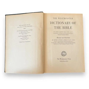 The Westminster Dictionary Of The Bible by John D Davis 1944 Historical Atlas - Picture 1 of 15