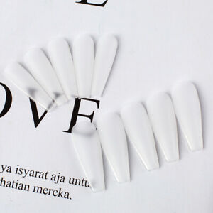 20PCS Matte Fake Nails Stiletto Tips Press on Long False with Glue Full Cover 
