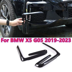 For BMW X5 G05 2019-2023 Glossy Black ABS Front Fog Light Lamp Frame Cover Trim - Bild 1 von 5