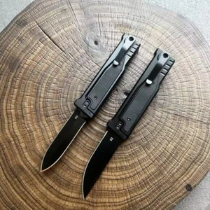Coltello Pieghevole Lama 3,15" D2 Tascabile T6 Manico Alluminio/G10 Campeggio Tattico EDC - Foto 1 di 29