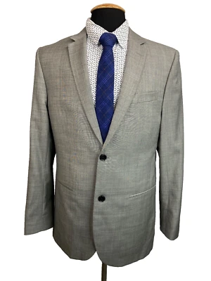 Indochino Mens Solid Gray 100% Wool Suit Jacket Sport Coat 40R - Image 1 of 4