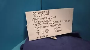Tuta Cotone Blu Pantalone Lungo e Maglia M/M Converse All Star '70-80 Vintage - Imagen 1 de 2
