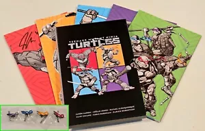 TMNT Ninja Turtles Vol. VI #1-5 (IDW) - Ltd Ed Box Set-signed w/ Mask Pins (NM) - Picture 1 of 12
