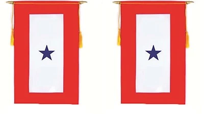 Bandera colgante de ventana One Blue Star Service militar de doble cara 9"x14" Foto 1 de 2