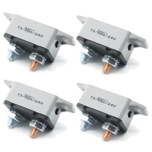 4pc 50A AMP 12V Circuit Breaker Stud Type Shortstop Fuse Automatic Auto Reset - Picture 1 of 6