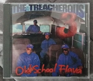 TREACHEROUS 3 - "OLD SCHOOL FLAVA" (1994) KOOL MOE DEE, BIG DADDY KANE, CHUCK D. - Picture 1 of 3