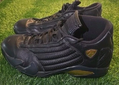 Talla 11 - Air Jordan 14 Retro Defining Moments Gamuza Dorado Negro (487471-022) Foto 1 de 4