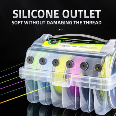 Fishing Line Storage Box Line Spool Box With 6 Slots Fishing Line Case Clear Box - Image 1 of 4