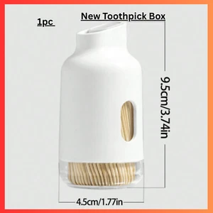 New Toothpick Box Holder Container Portable Toothpick Dispenser Sliding Cover - Picture 1 of 2