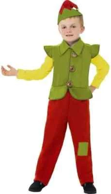 Elf Boy Christmas Costume 7-9 Years Tunic Hat Child Kid Fun Fancy Dress Cosplay - Image 1 of 4