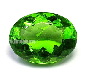 49.25 Ct Natural Green Peridot Oval Cut Loose Gemstone – EGL Certified 5ASG - Picture 1 of 9