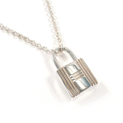 Collar HERMES Cadena Candado Kelly Plata925 Accesorio Vintage Foto 1 de 4