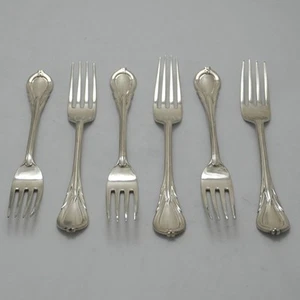 LILY Design Elkington & Mason Victoriano Plata Servicio Cubiertos Seis Tenedores de Postre - Imagen 1 de 3