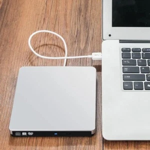 Lecteur Graveur Externe CD DVD-RW Portable Externe USB 3.0 12.7mm Slim Pour PC - Photo 1/7