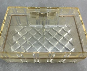 Vintage Atomic MC Star Burst Acrylic Clear Dresser Vanity Case Box  1950s 1960s - Picture 1 of 15