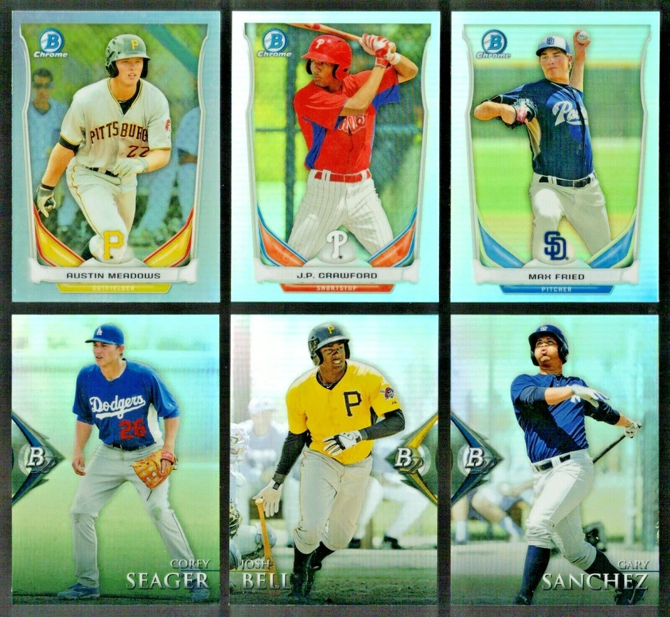 2014 BOWMAN CHROME+DRAFT+PLATINUM REFRACTOR Red+Blue+Green+Wave 1st RC YOU PICK! - Image 1 of 1