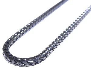 Cadena de collar de plata con eslabón Franco PVD negro de 62,3 gramos 36 pulgadas 3,67 mm  - Imagen 1 de 6