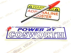 #11E2 "Powered by Cosworth" pegatinas para Ford Sierra Capri Cortina Escort kitcar - Imagen 1 de 3