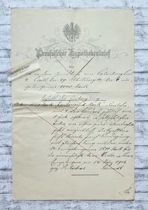 1923 Preussischer Hypothekenbrief Liebenburg Harz Wappen Prägedruck Dokument alt - Picture 1 of 5