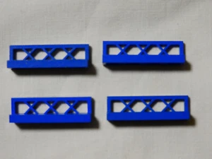 4 LEGO Zäune/blue fence 1 x 4 x 1 - Blau - Vintage (A77) - Bild 1 von 1