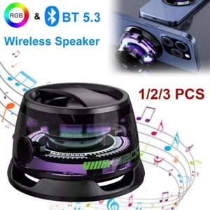 G200 Portable Mini Magnetic Bluetooth Speaker Phone Stand Sound RGB Light Effect - Picture 1 of 12