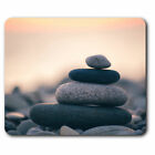Computer Mouse Mat - Stacked Zen Stones Pebble Beach Yoga Office Gift #16982