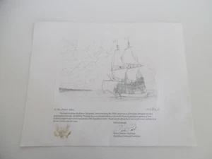 2014 Limited Edition Mayflower Lithograph Commemorating 150th Anniversary/Thanks - Picture 1 of 9