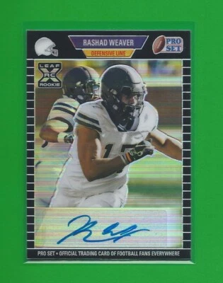 Rashad Weaver 2021 Leaf Pro Set Metal Ebony Auto 27/30 , Pitt , Titans , #PA-RW1 - Image 1 of 2